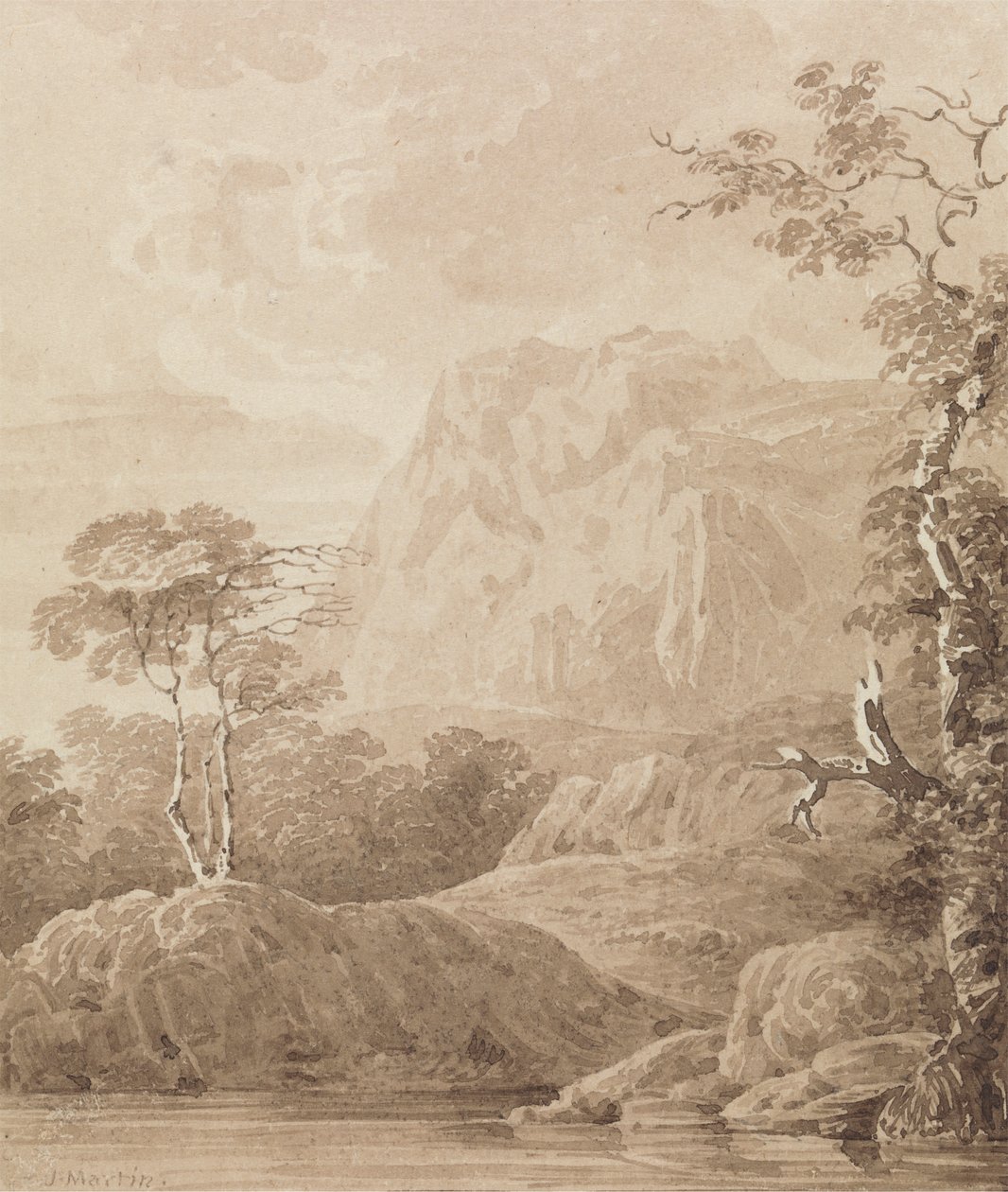 Kayalık Nehir Manzarası by John Martin