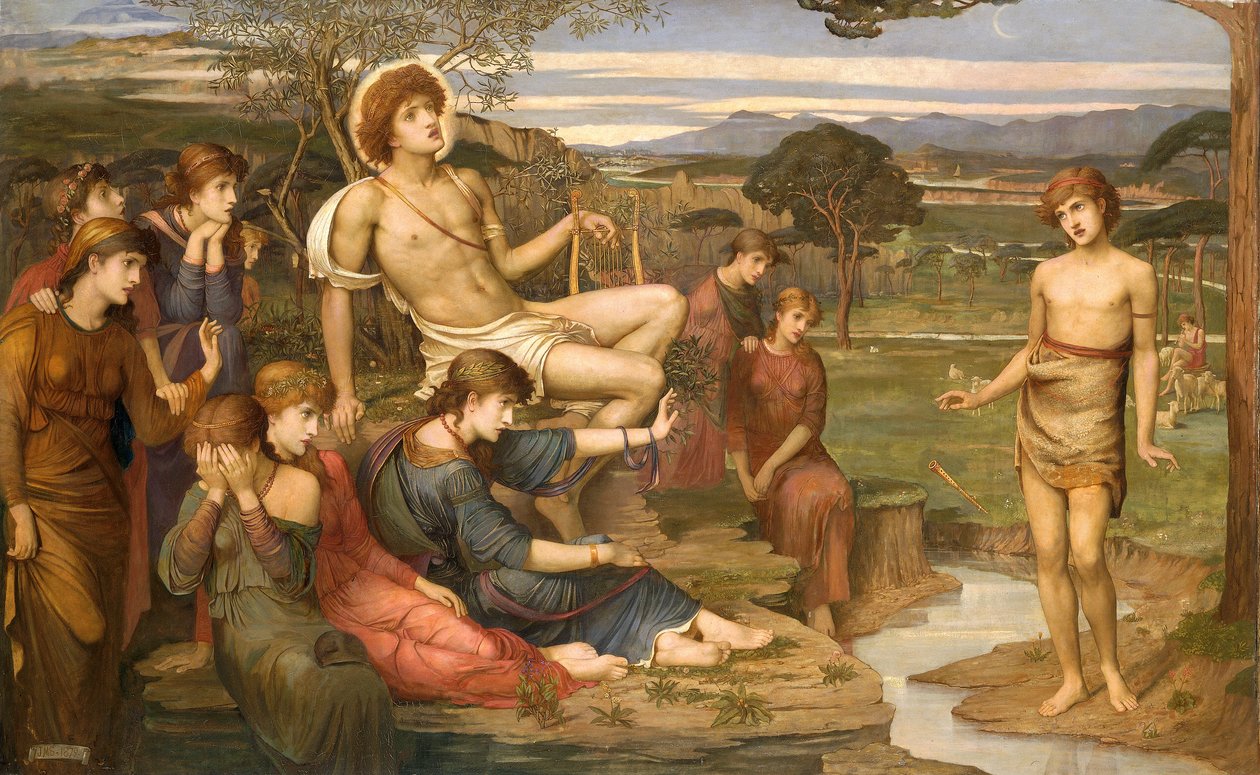 'Apollon ve Marsyas', 1879 by John Melhuish Strudwick