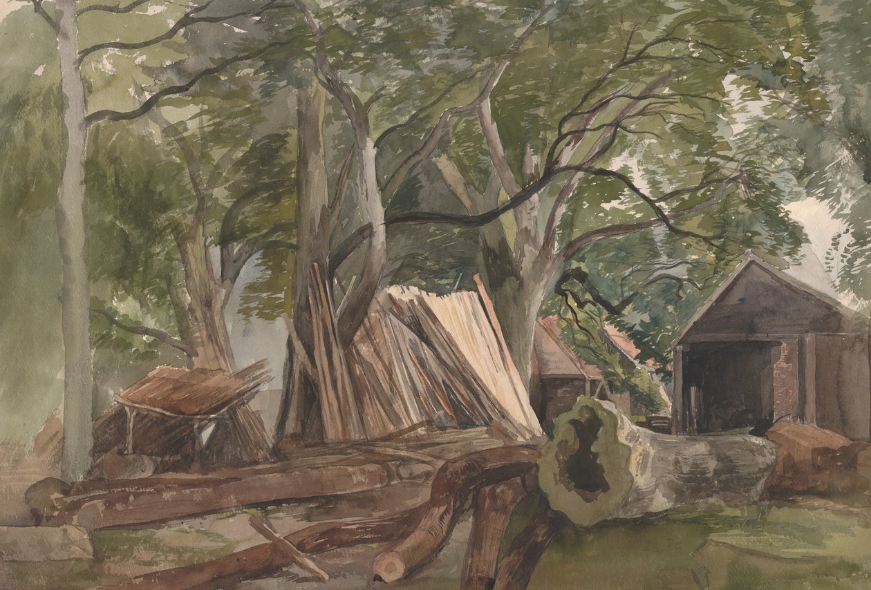 Bir Kereste Fabrikası ile Temizleme, 1847 . by John Middleton