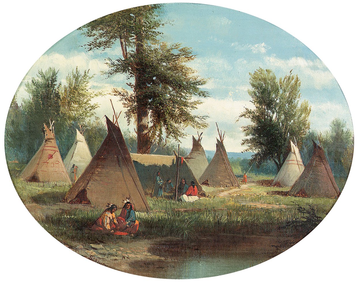 Assiniboin Kampı by John Mix Stanley