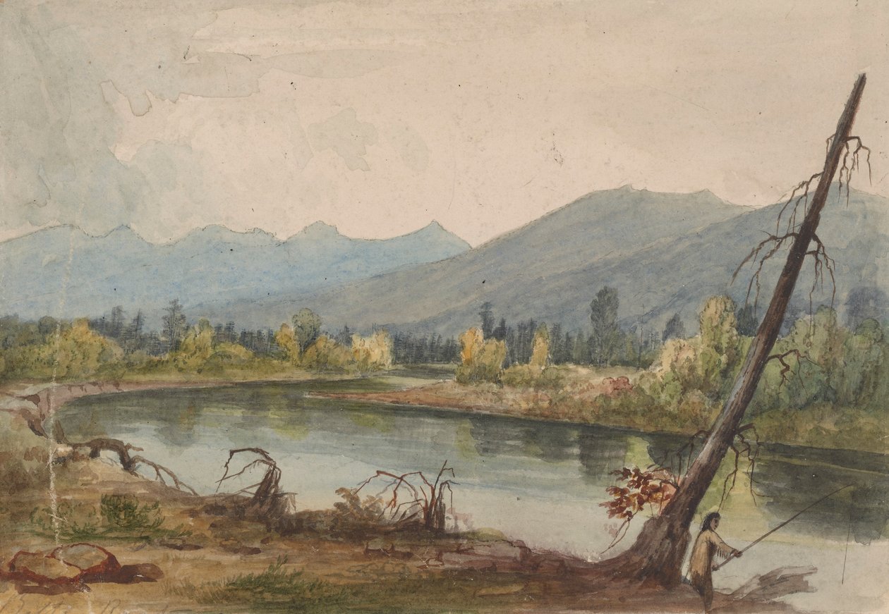 Fort Owen yakınlarındaki Bitterroot Nehri by John Mix Stanley