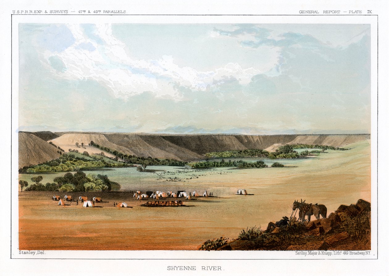 Cheyenne Nehri, ABD, 1856. by John Mix Stanley
