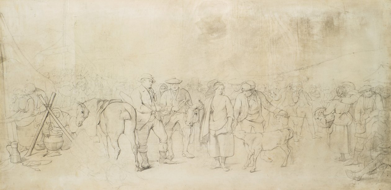 Bir İskoç Fuarı, c.1847 (kalem) by John Phillip