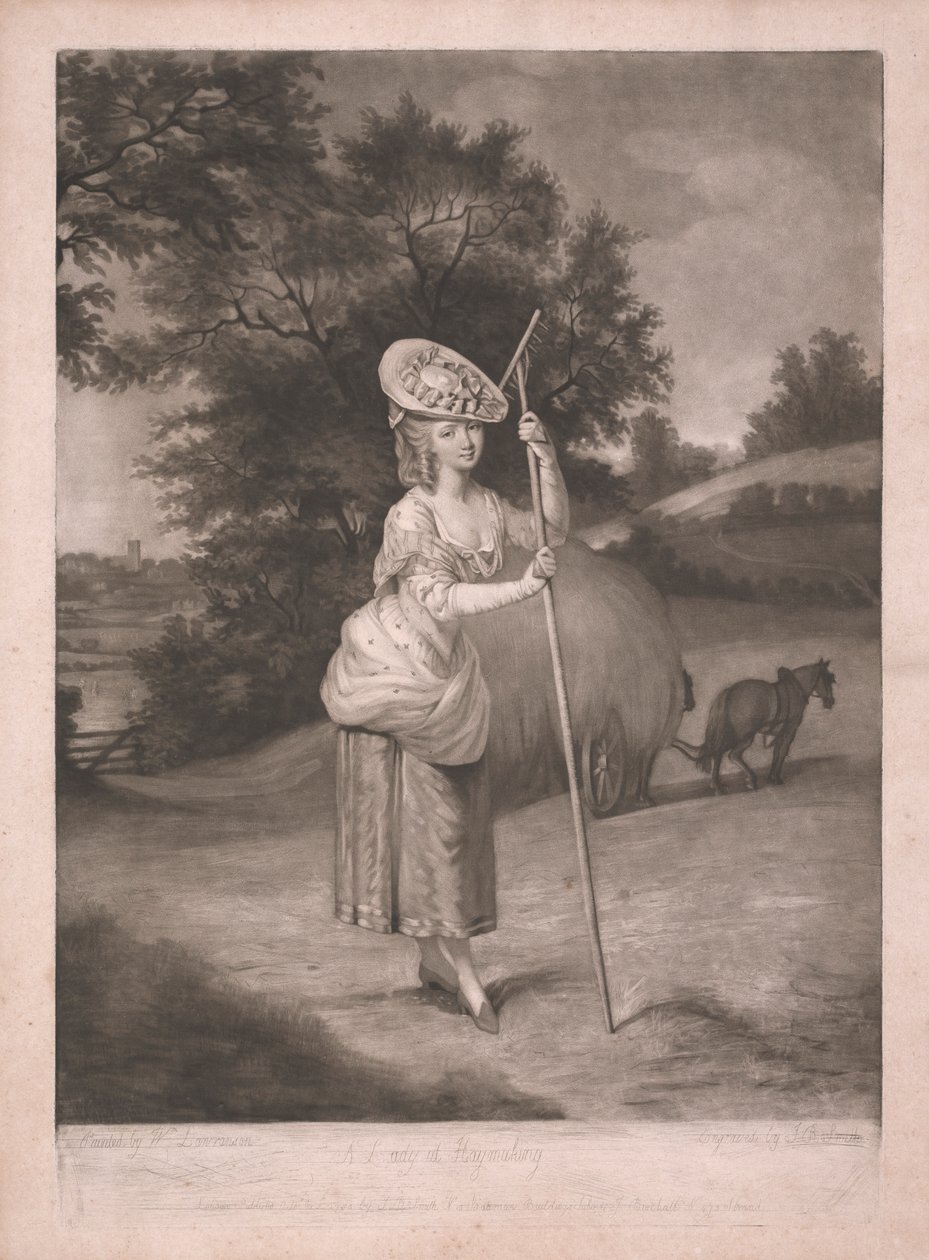 Haymaking'de Bir Leydi by John Raphael Smith
