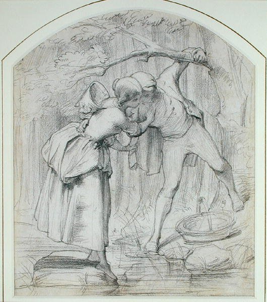 Geçiş, c.1860 (gemide kurşun kalem) by John Richard Clayton