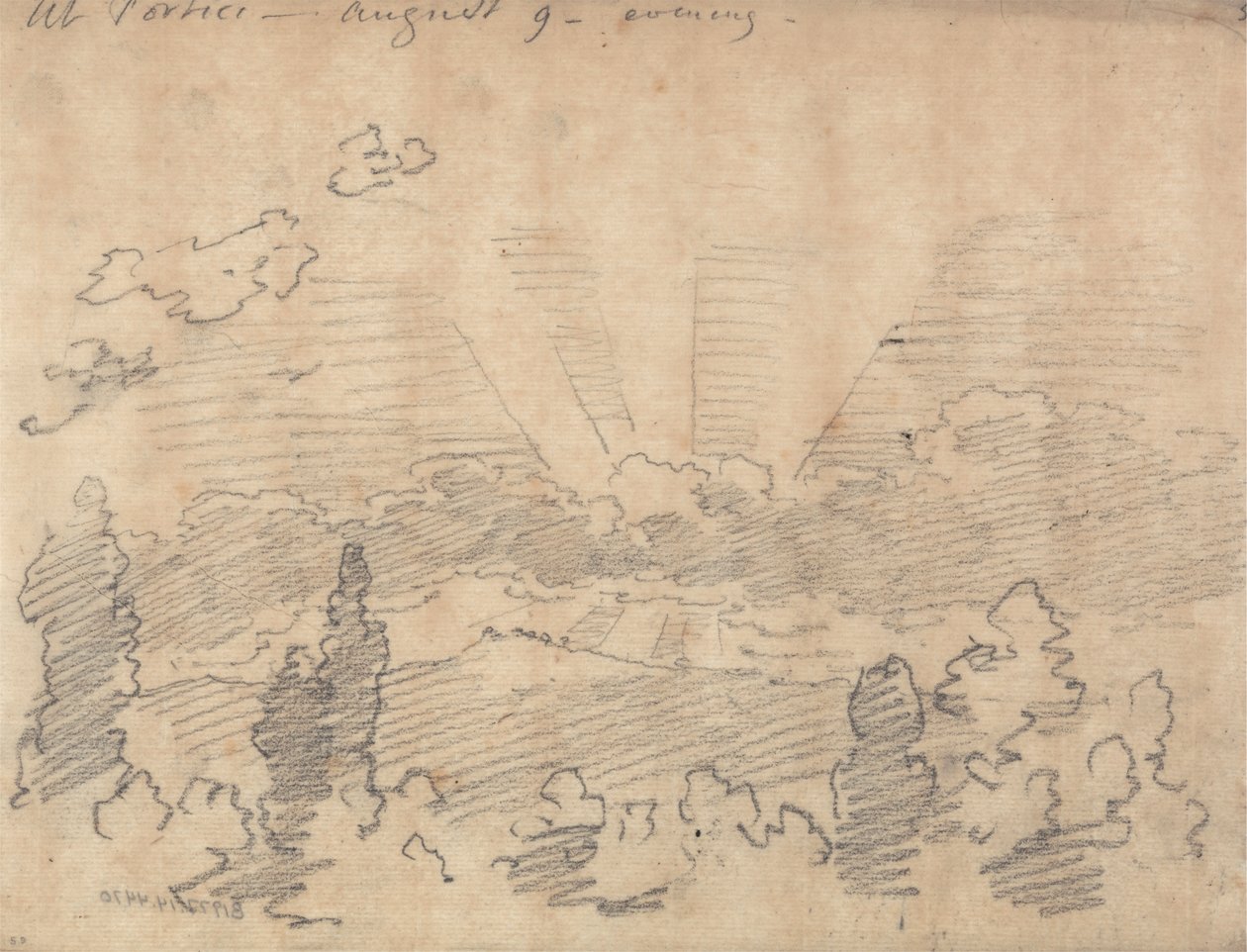 Portici'de, Akşam, 9 Ağustos by John Robert Cozens