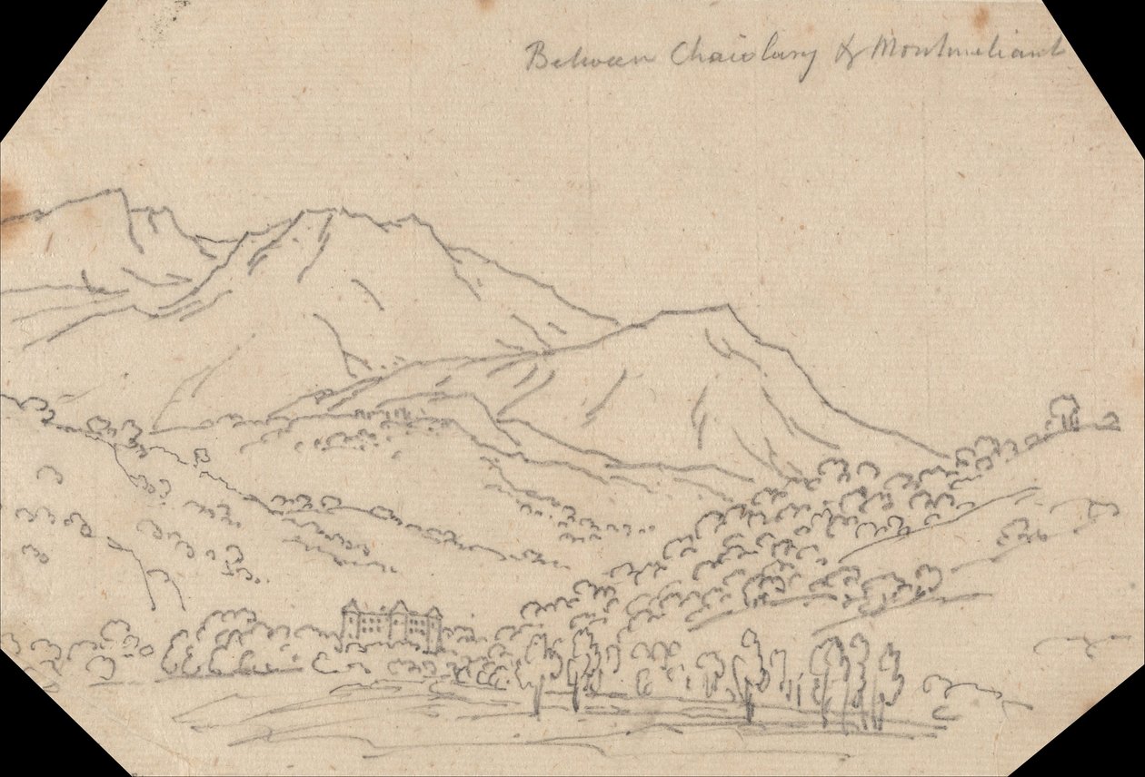 Chambery ve Montmelian Arasında by John Robert Cozens