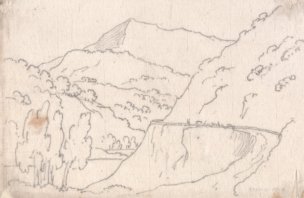 Tavarnelle ve Capriano Arasında by John Robert Cozens