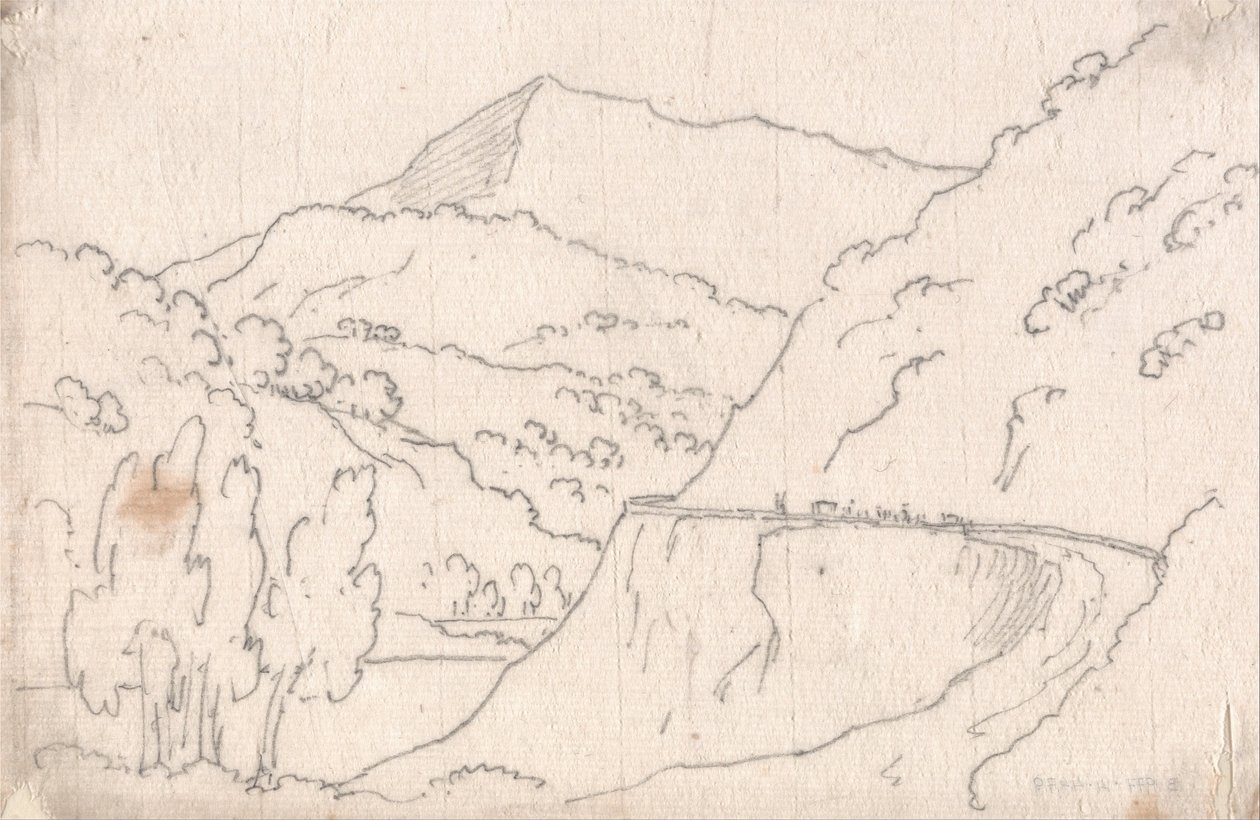 Tavarnelle ve Capriano arasında by John Robert Cozens