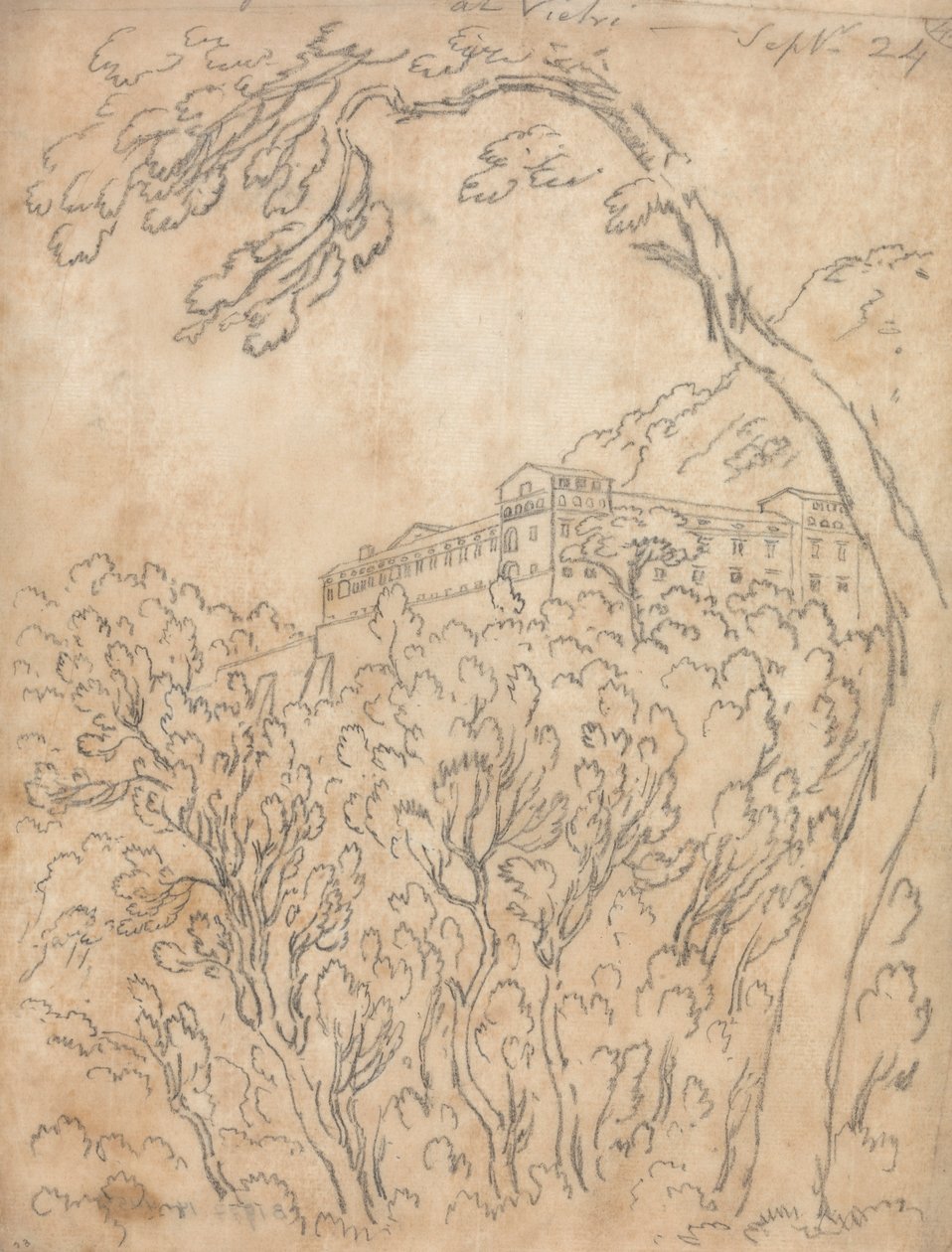 Vietri'deki manastır by John Robert Cozens