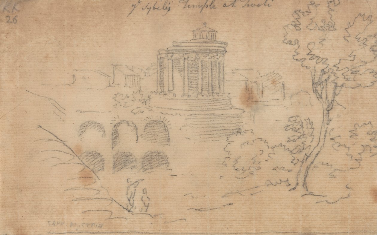 Tivoli'deki Ye Sybil Tapınağı by John Robert Cozens