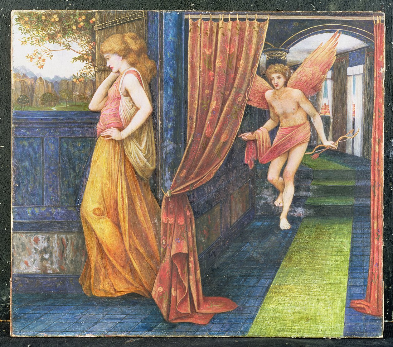 Aşk Tanrısı ve Ruh by John Roddam Spencer Stanhope
