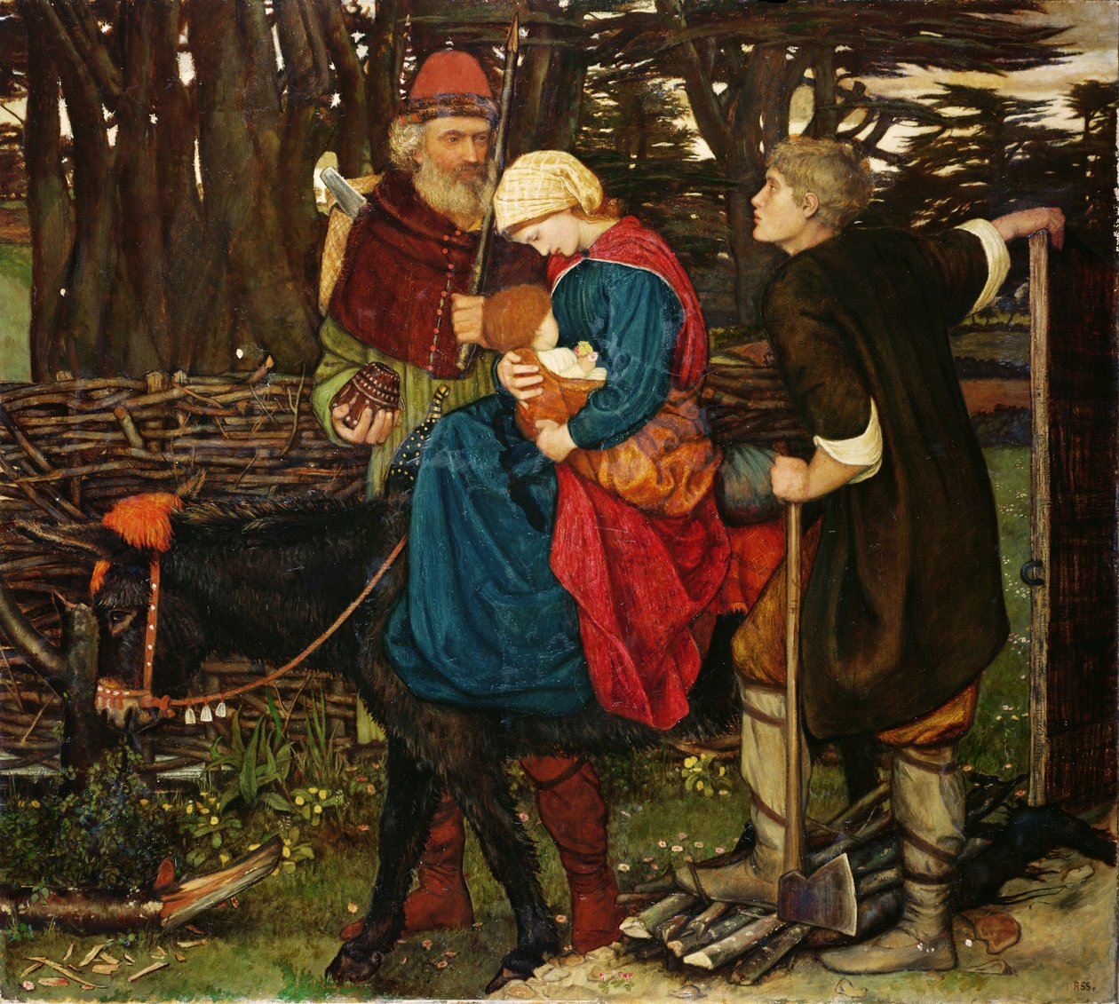 ಹೋಲಿ ಫ್ಯಾಮಿಲಿ ಟರ್ಕ್ by John Roddam Spencer Stanhope