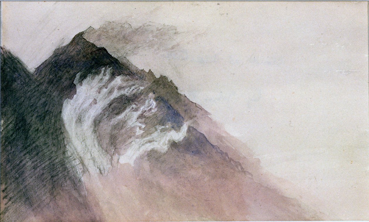 Chamonix, Mont Blanc (kağıt üzerinde wc) by John Ruskin