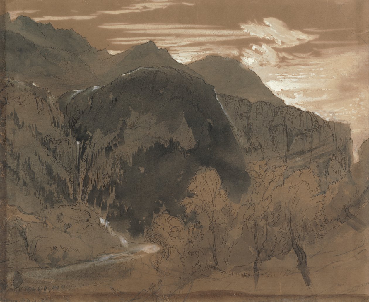 Dağlık Manzara by John Ruskin