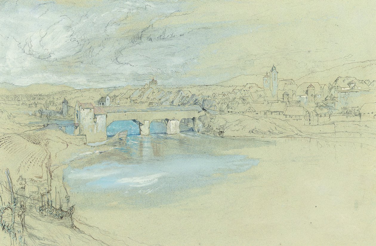 Rheinfelden Köprüsü, İsviçre by John Ruskin