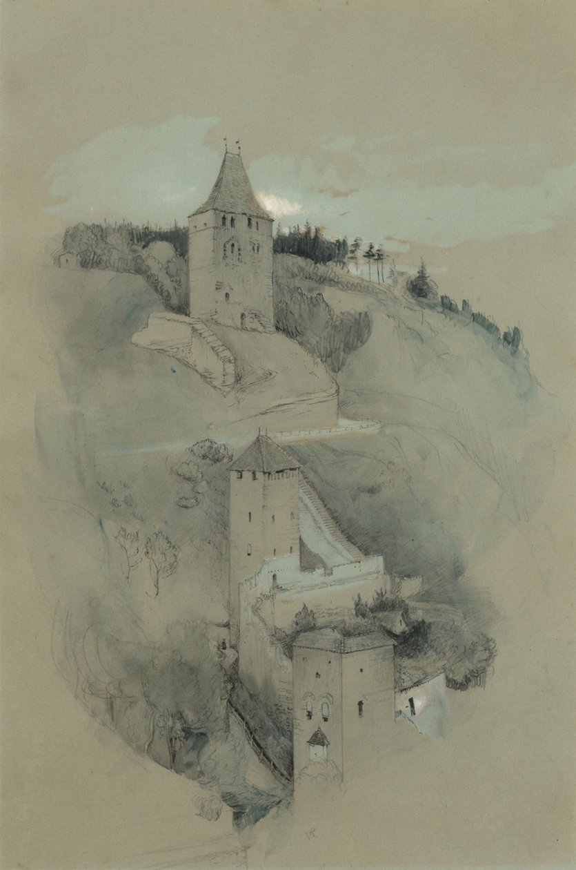 Fribourg Kuleleri, İsviçre by John Ruskin
