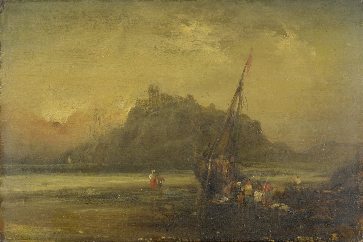 Sahil Sahnesi (kağıt üzerine yağlı boya) by John Sell Cotman