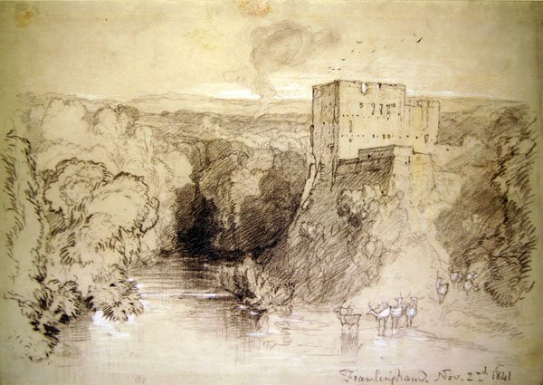 Framlingham: Kale ve Nehir by John Sell Cotman
