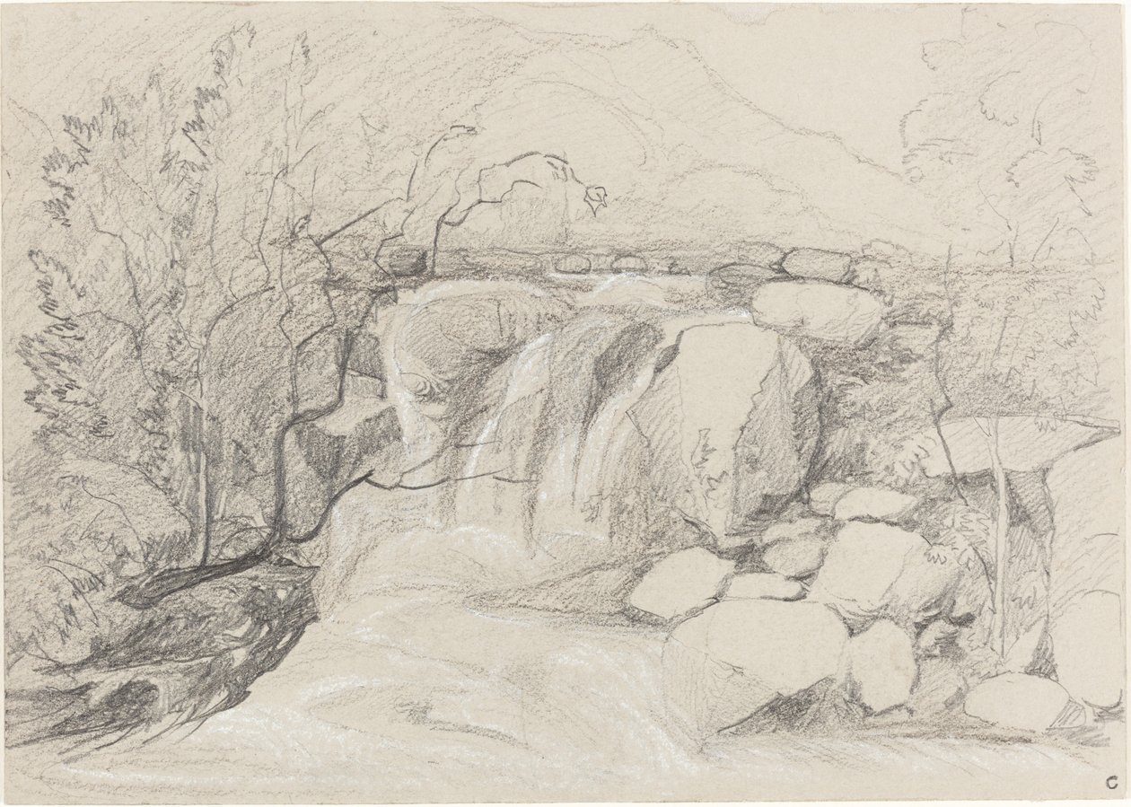 Kayalar ile Şelale by John Sell Cotman