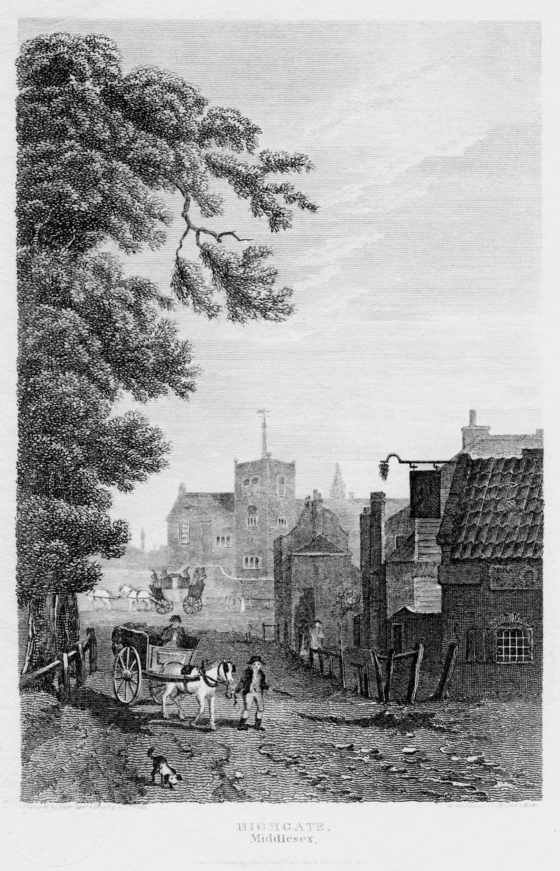Highgate, Londra, 1814. by John Shury