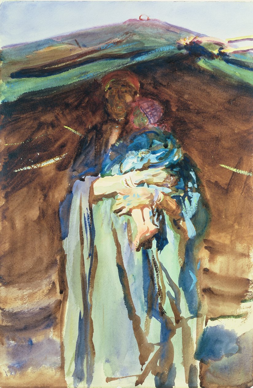 Bedevi Anne (kağıt üzerinde wc) by John Singer Sargent