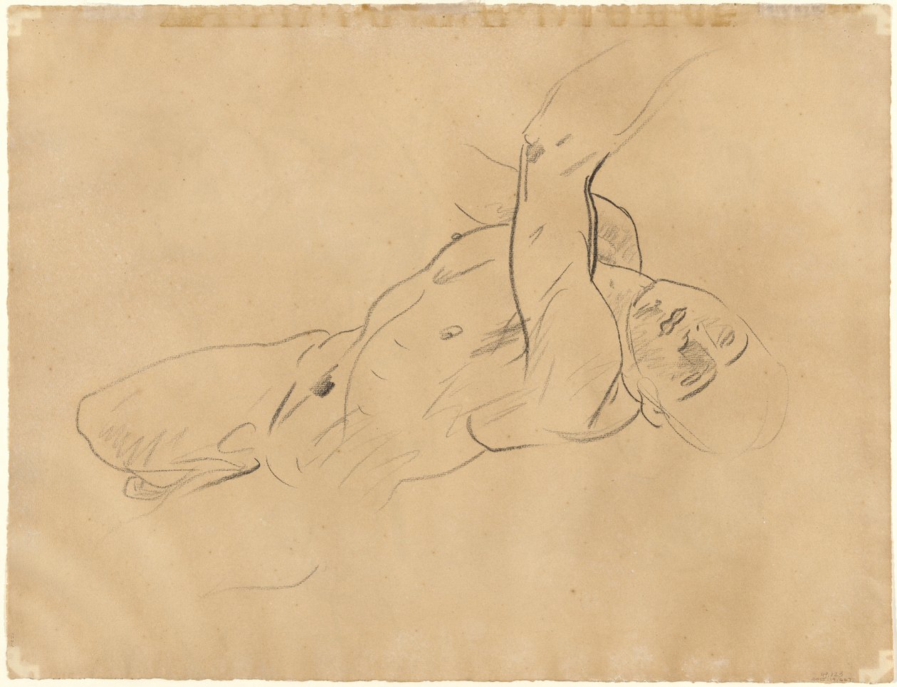 Düşen Erkek Çıplak [verso], 1918-1919. by John Singer Sargent