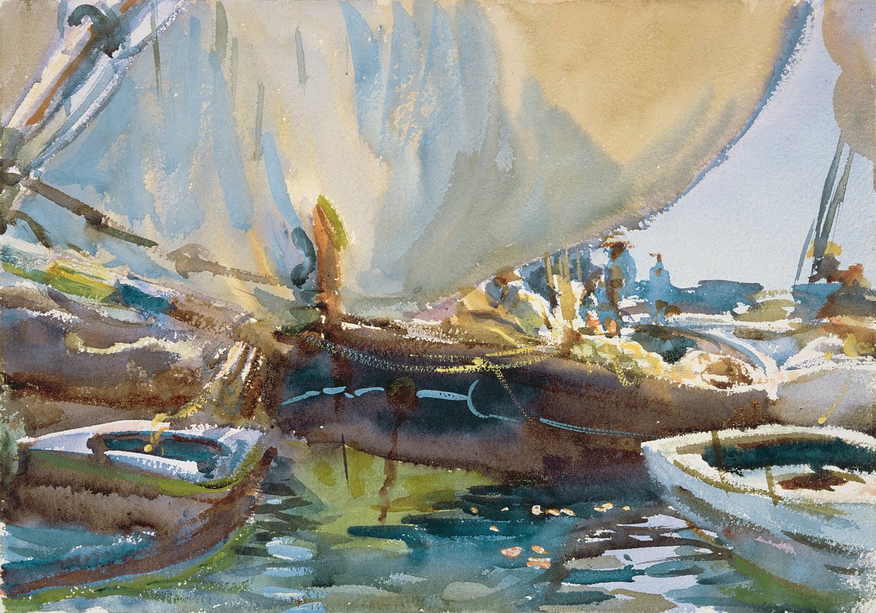 Kavun Kayıkları, c.1905 (kağıt üzeri wc) by John Singer Sargent