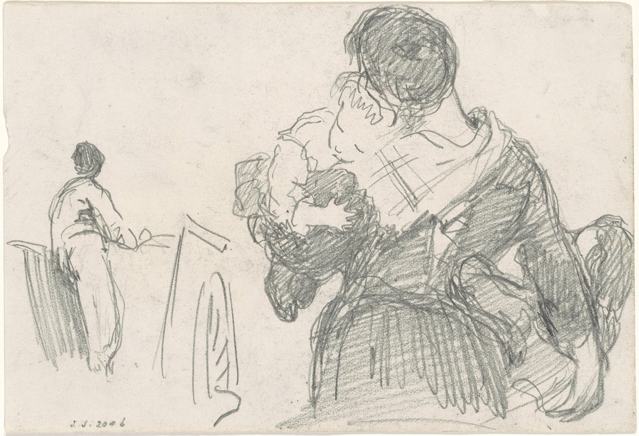 Anne ve Çocuk [rekto] by John Singer Sargent