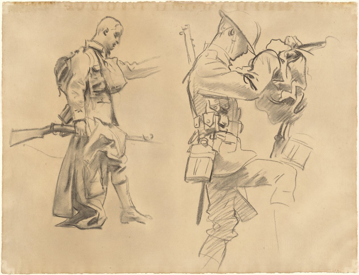 "Gazlı" için çalışmalar [rekto] by John Singer Sargent