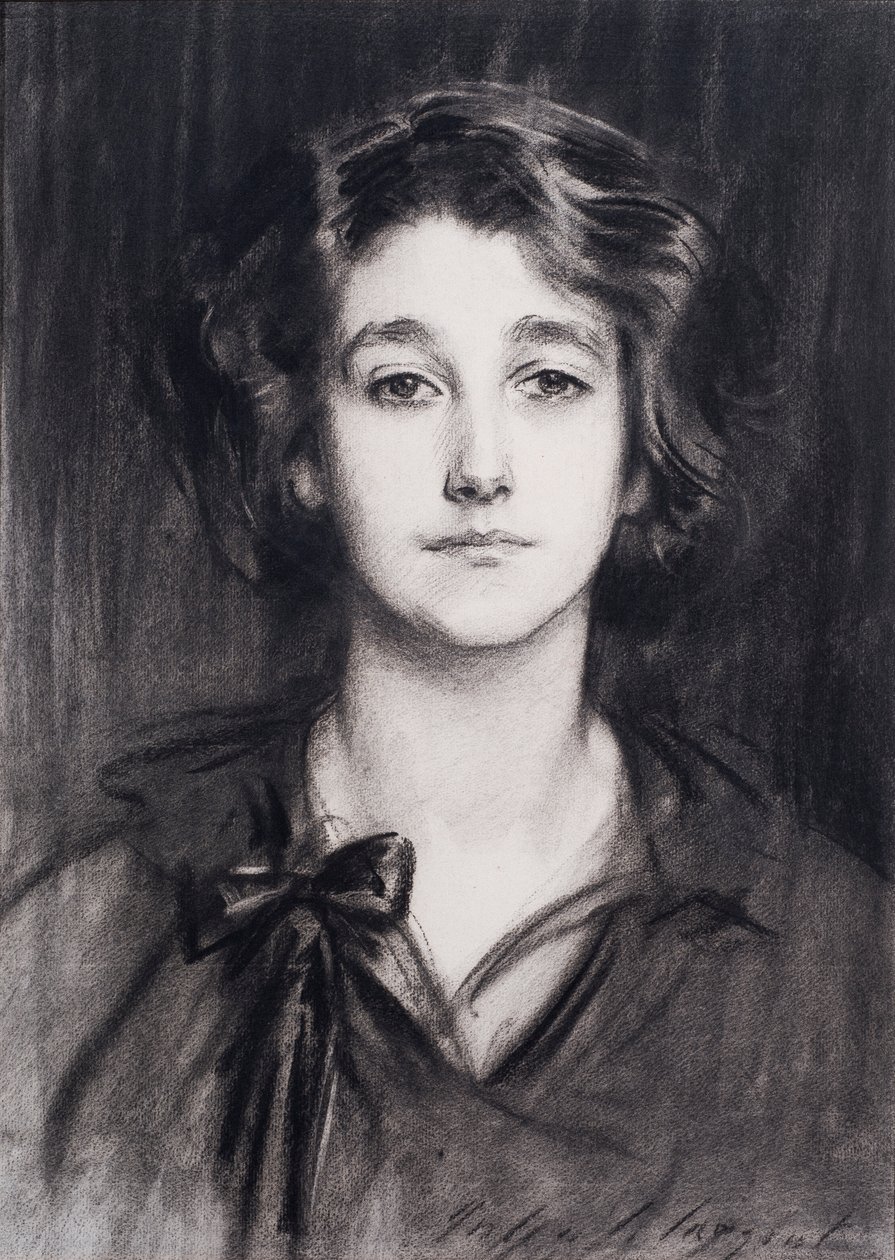 Sybil Sassoon (kağıt üzerinde kömür) by John Singer Sargent