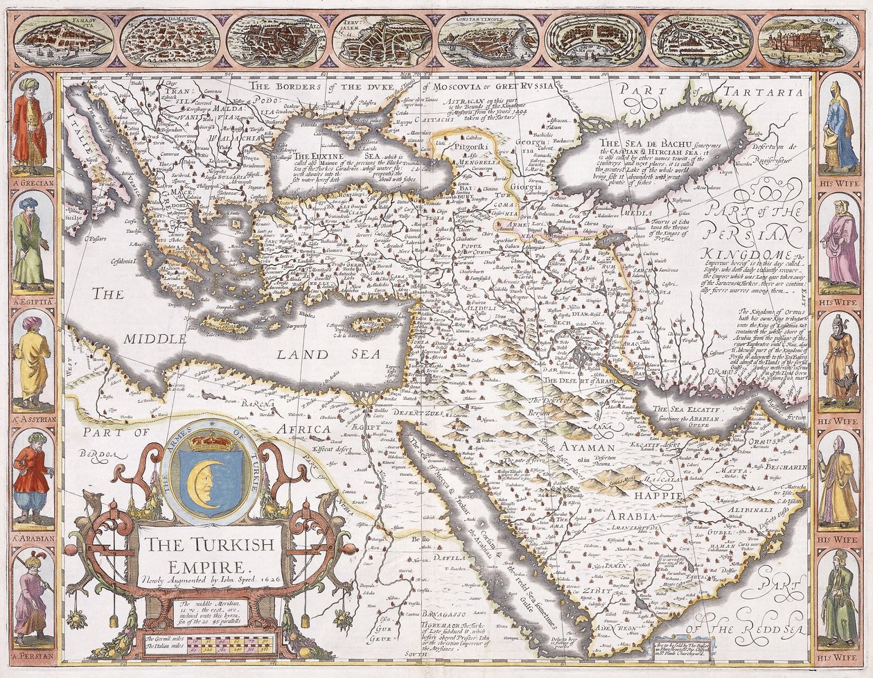 Türk İmparatorluğu, 1626 by John Speed