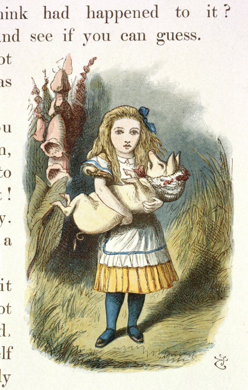 Alice ve Domuz-Bebek by John Tenniel