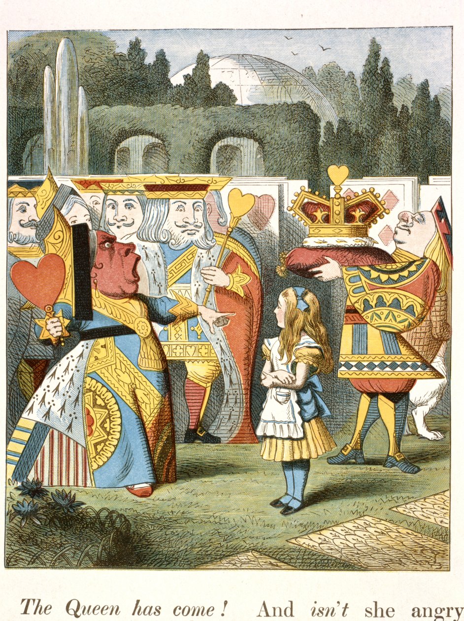 Öfkeli Kraliçe. Kalplerin Kraliçesi. by John Tenniel