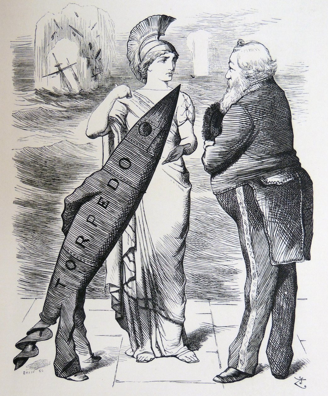 Whitehead torpido by John Tenniel
