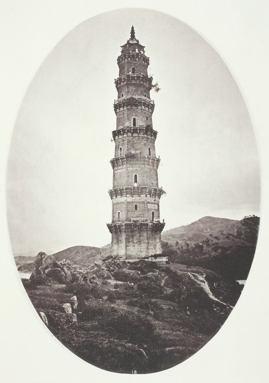 Chao-Chowfu yakınlarındaki bir Pagoda, c. 1868. by John Thomson