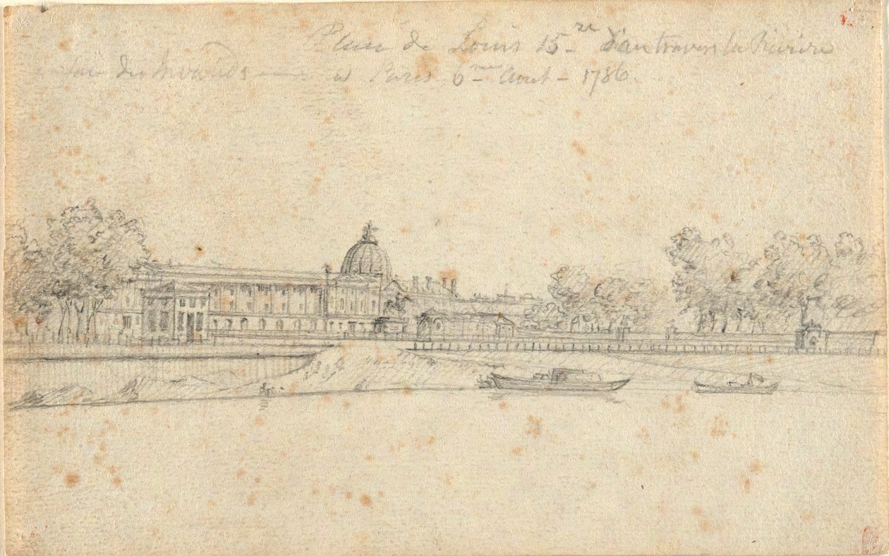 Louis XV Meydanı by John Trumbull