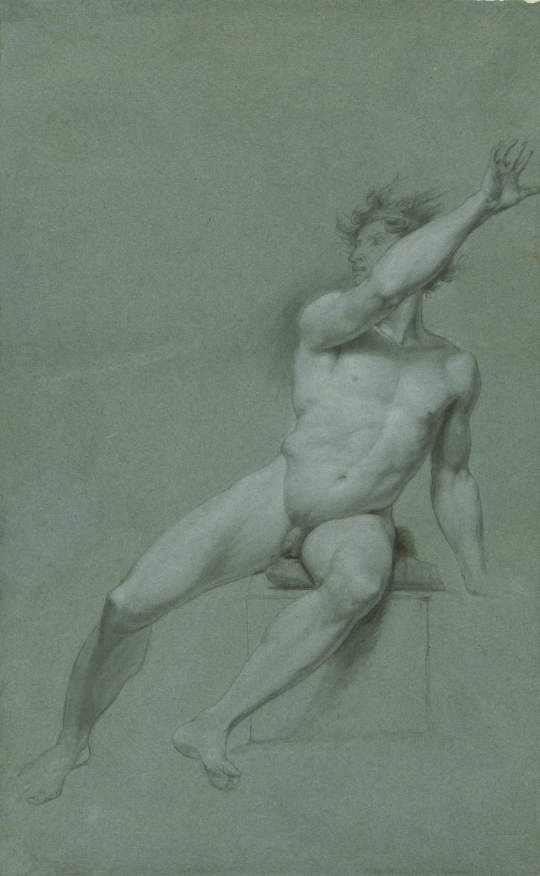 Bir erkek çıplak yaşam çalışmasının taslağı by John Trumbull