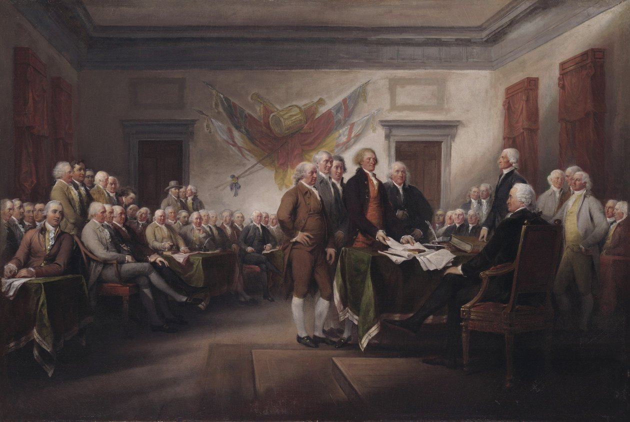 The Declaration of Independence, July 4 by John Trumbull
