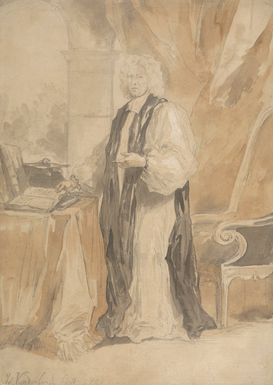 Bir İlahi Kişinin Portre Çalışması by John Vanderbank