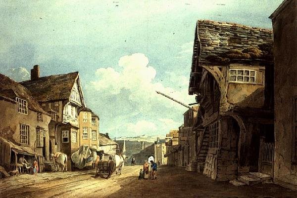 High Street, Conway aşağı bakıyor by John Varley