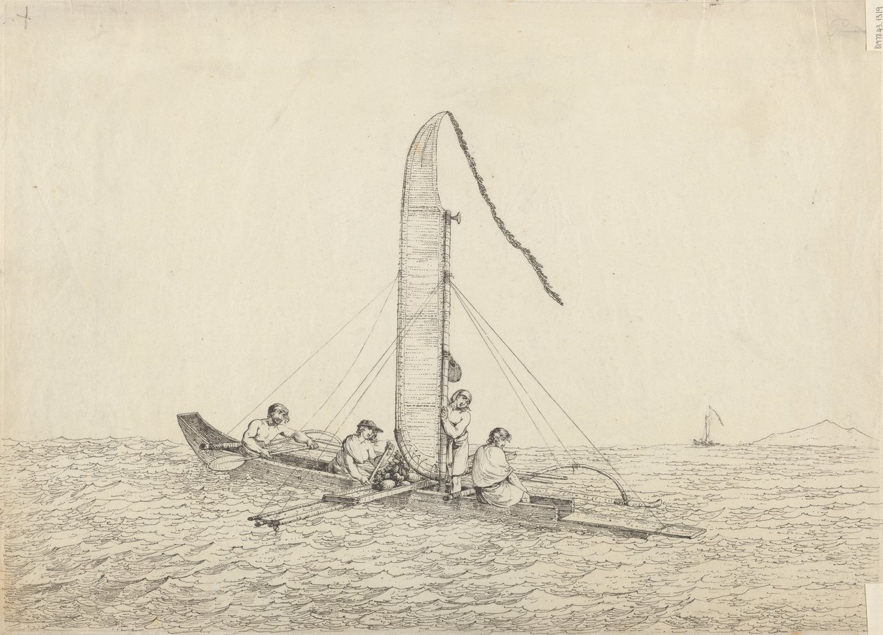 Otaheite'nin Yelkenli Kanosu by John Webber