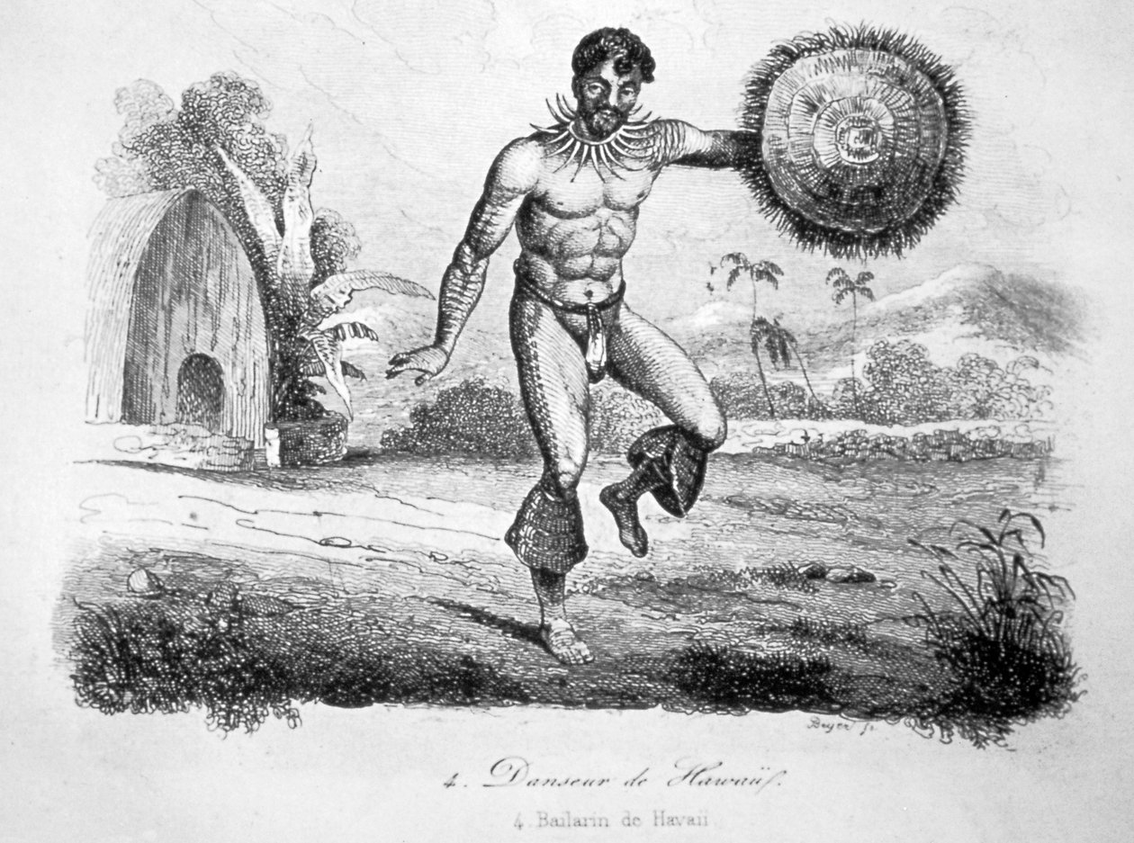 Hawaii dansçısı, c1770-1793 by John Webber