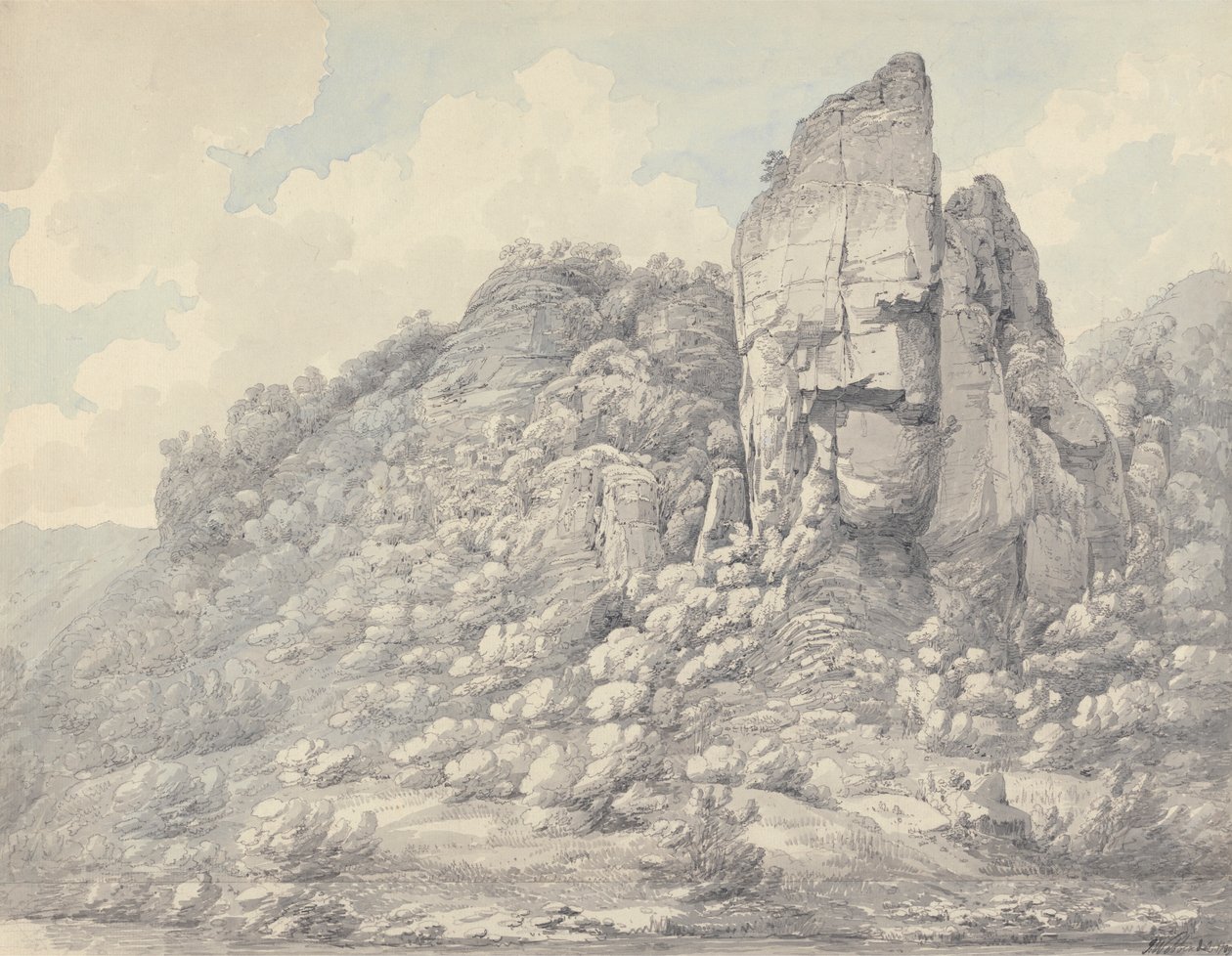 Derbyshire'daki kayalar by John Webber
