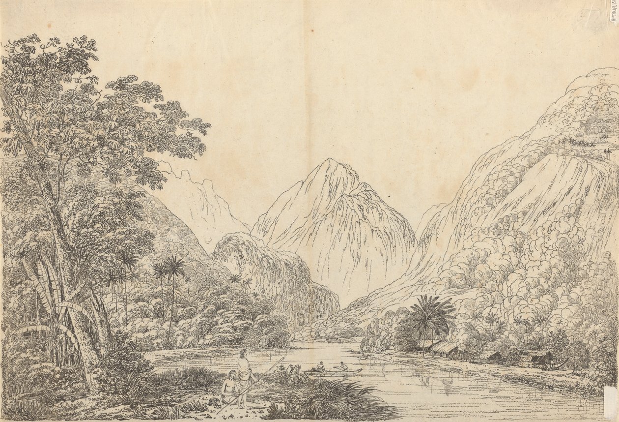 Oheitepeha Bay, Otaheite'de görüntüle by John Webber