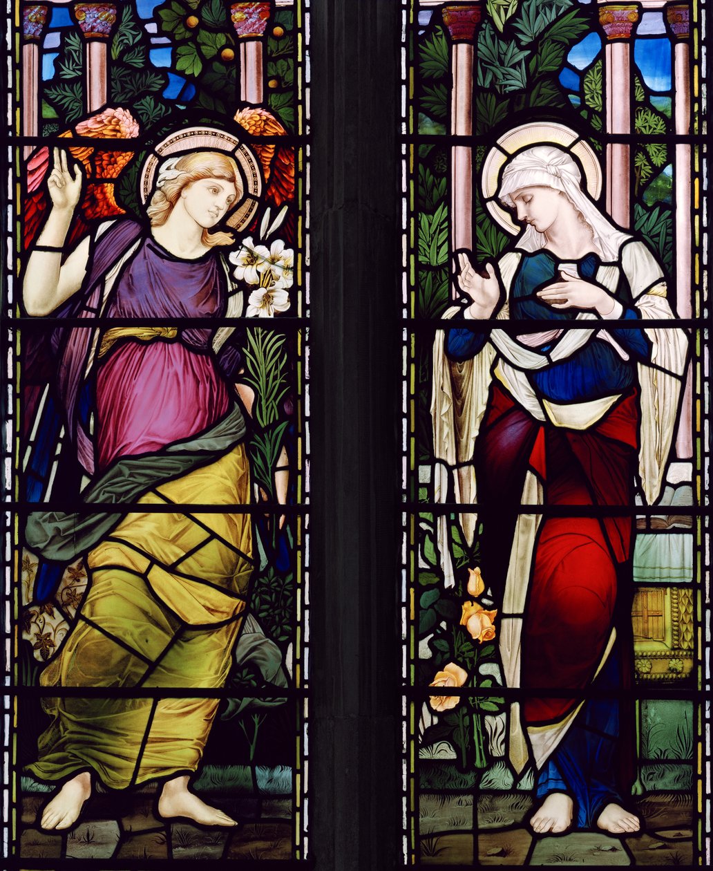 Müjde, c.1885 (vitray) by John William Brown