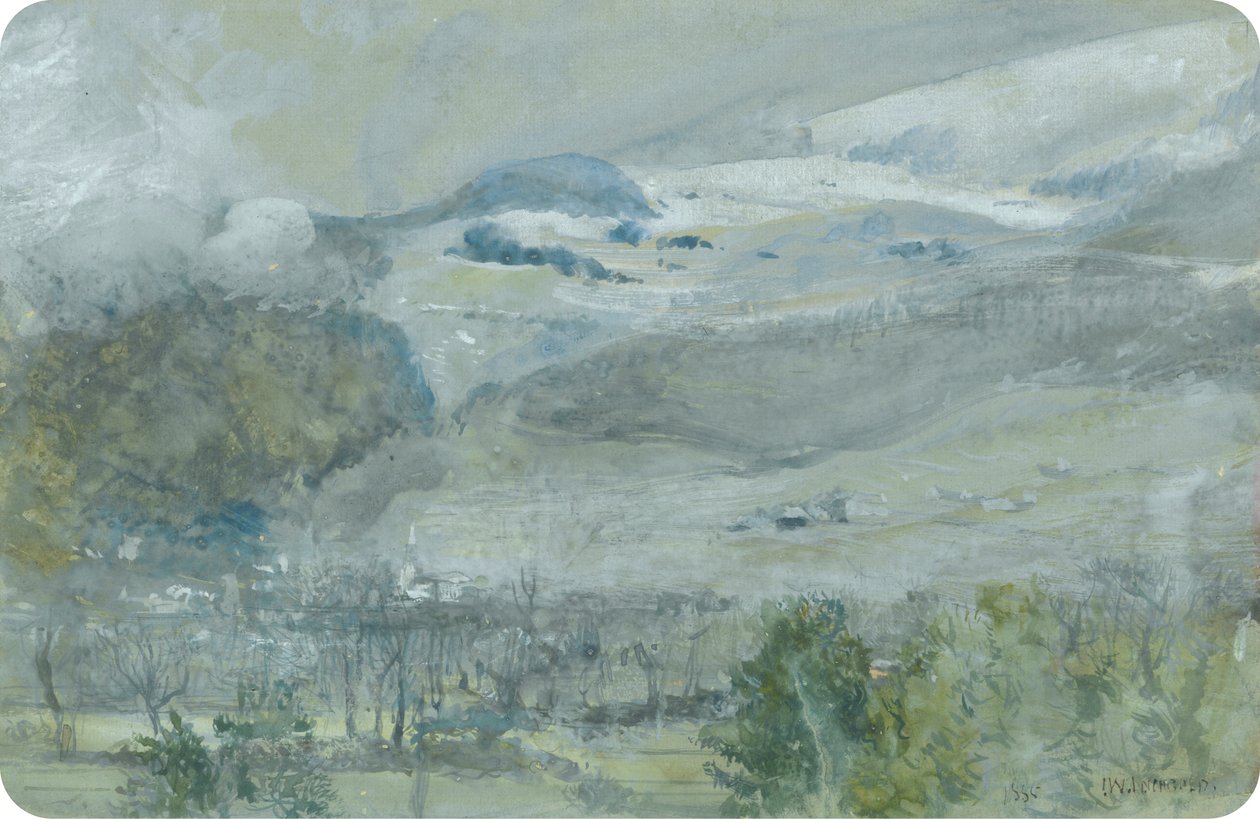 İsviçre Vadisi Manzarası by John William Inchbold