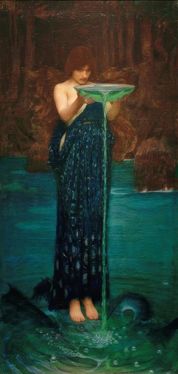 Circe Invidiosa, Circe Denizi Zehirliyor by John William Waterhouse