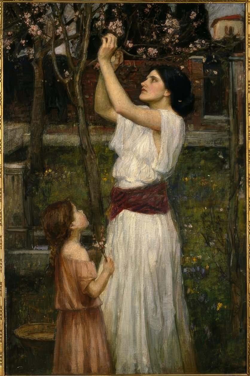 Badem Çiçeği Toplama by John William Waterhouse