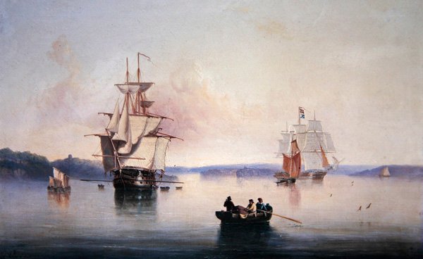 Saltash Creek- Plymouth yakınlarında by John Wilson Carmichael